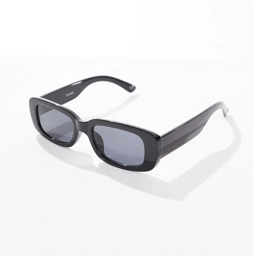 ASOS AJ Morgan Black thick square frame 90s rectangular sunglasses
